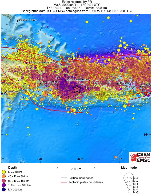 regional historical seismicity