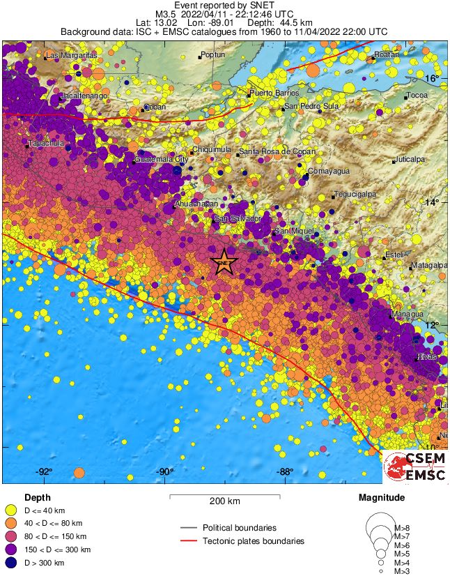 regional historical seismicity