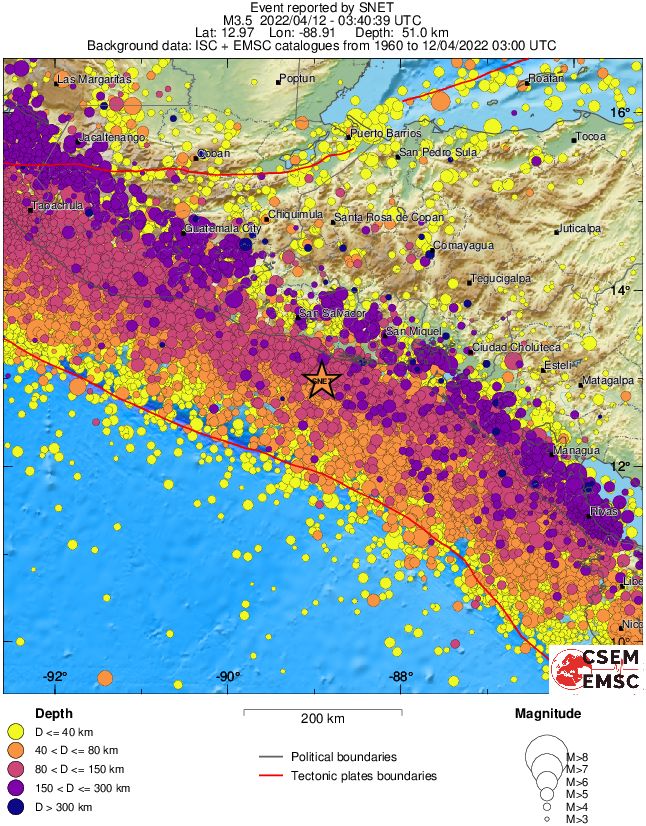 regional historical seismicity