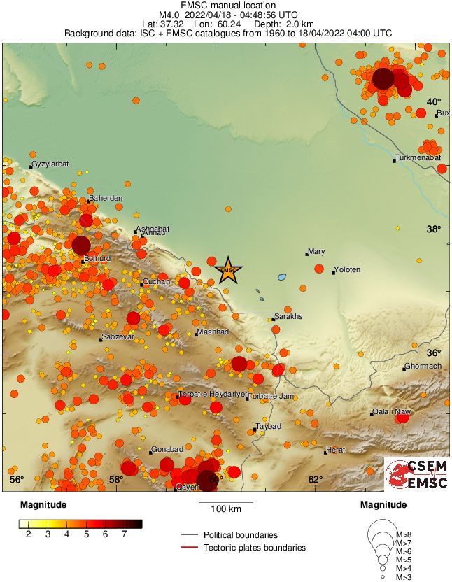 regional magnitude historical seismicity