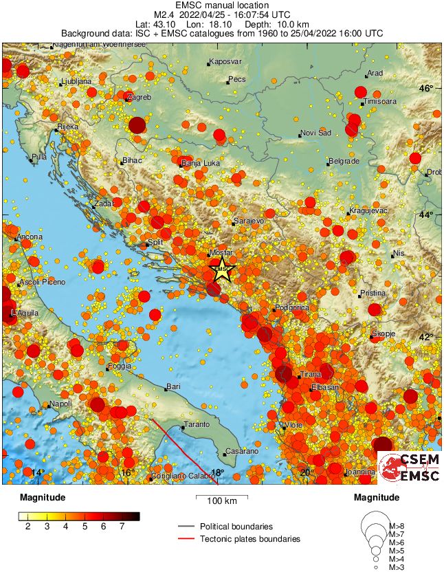 regional magnitude historical seismicity