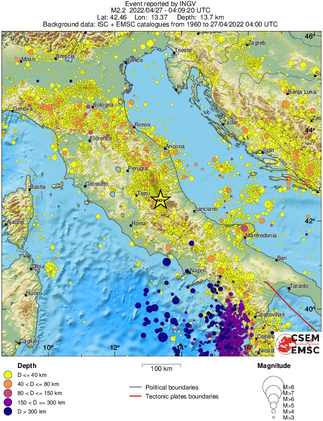 regional historical seismicity