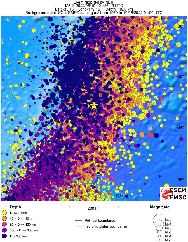 regional historical seismicity