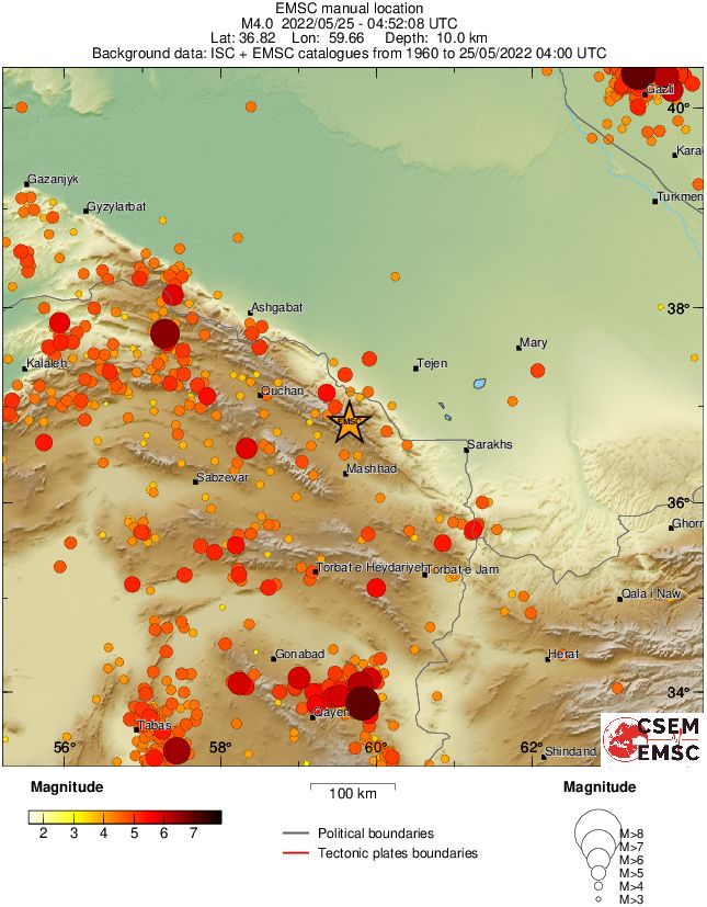 regional magnitude historical seismicity