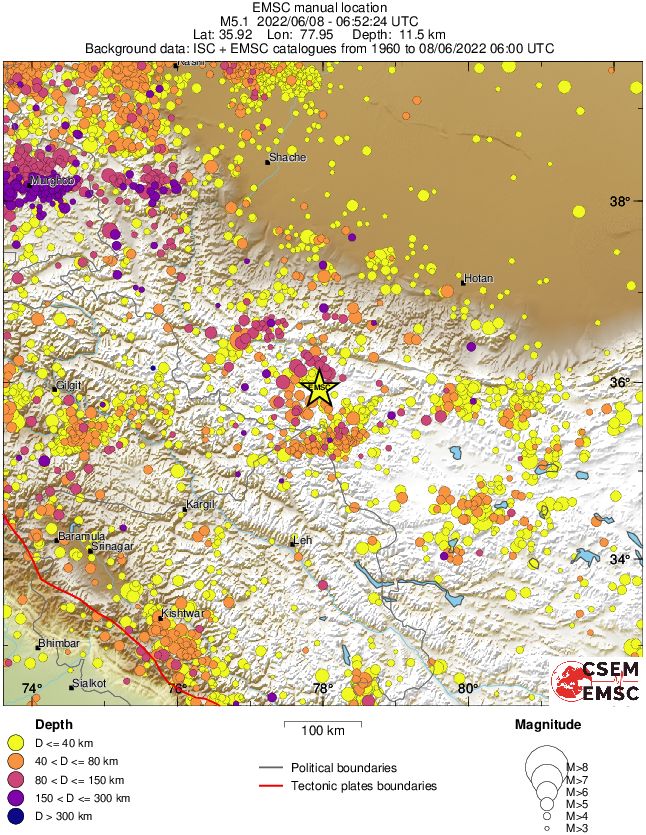 regional historical seismicity