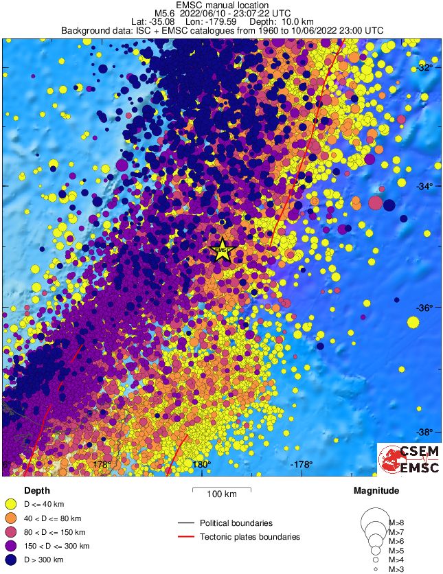 regional historical seismicity