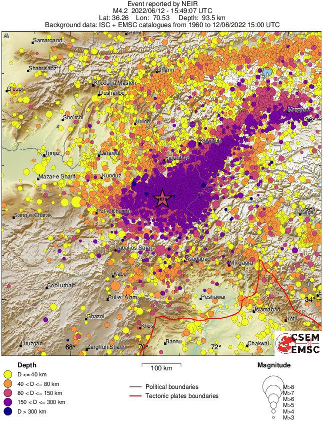 regional historical seismicity