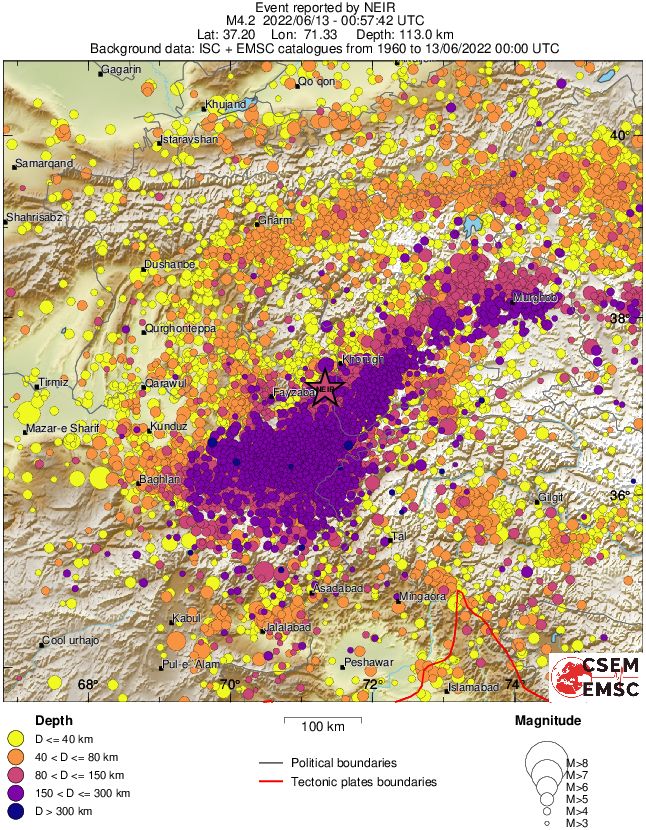 regional historical seismicity