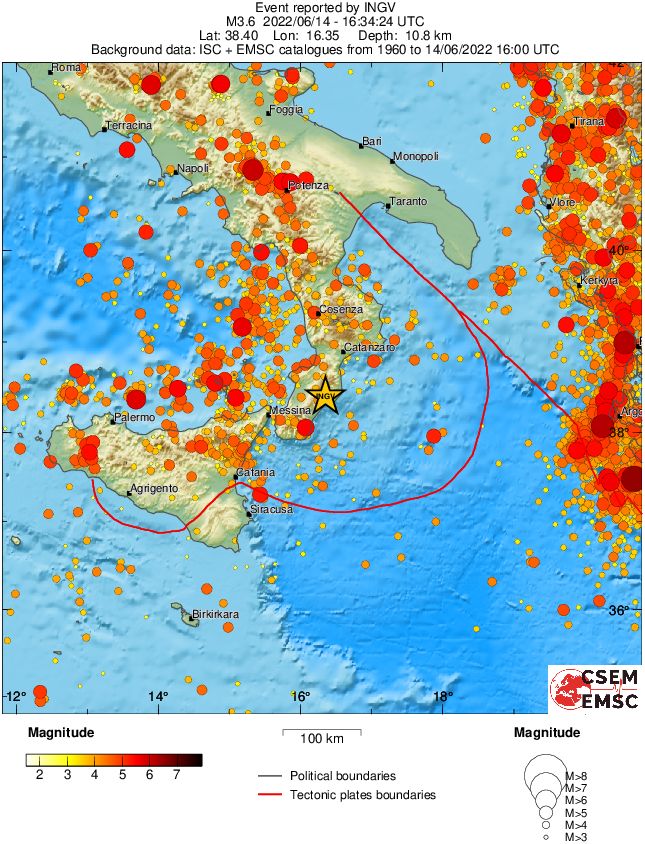 regional magnitude historical seismicity