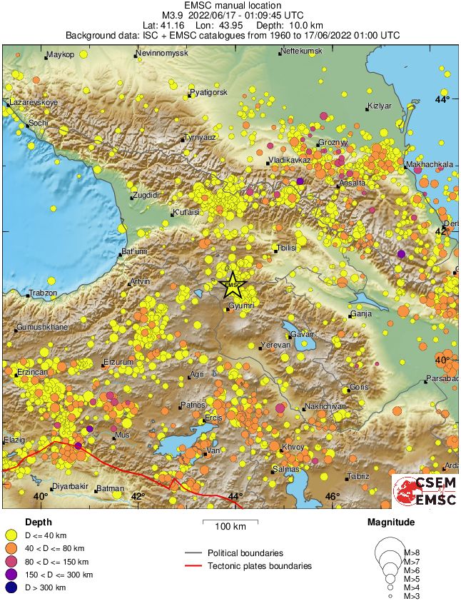 regional historical seismicity