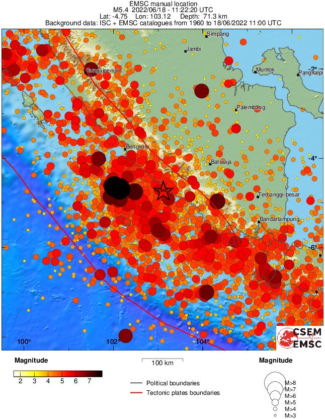 regional magnitude historical seismicity