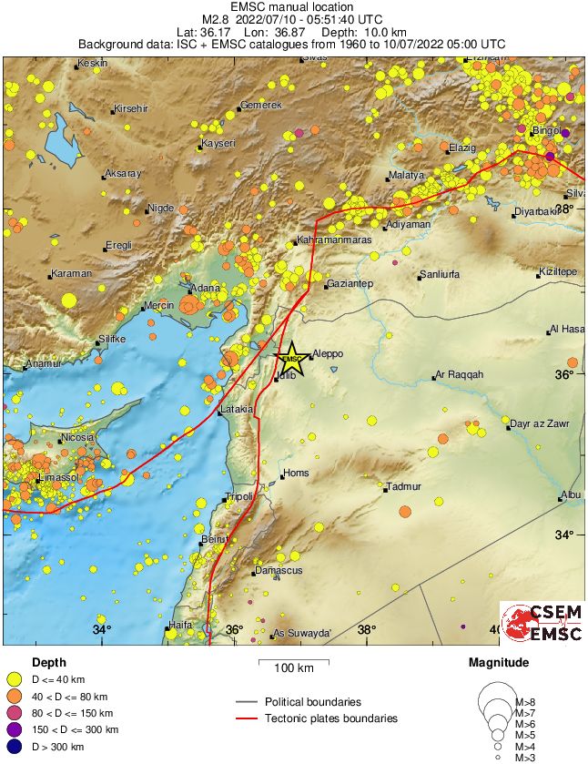 regional historical seismicity