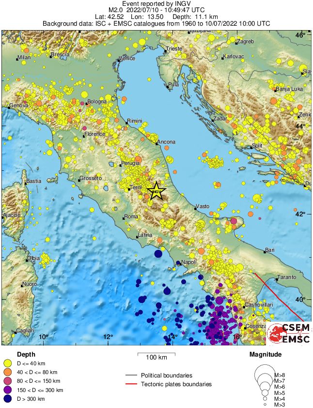 regional historical seismicity