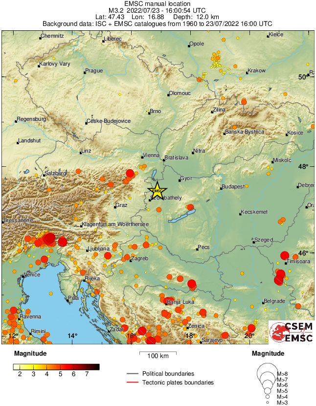 regional magnitude historical seismicity