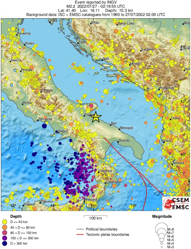 regional historical seismicity