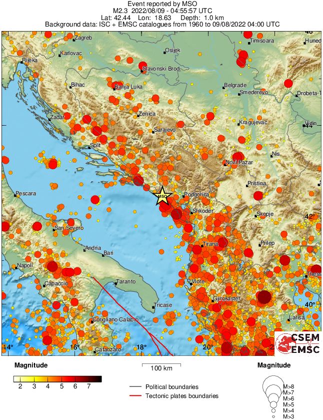 regional magnitude historical seismicity