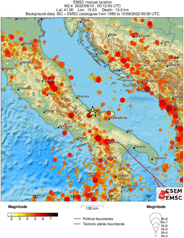 regional magnitude historical seismicity