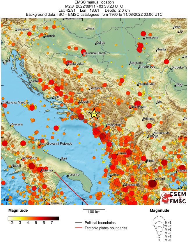 regional magnitude historical seismicity