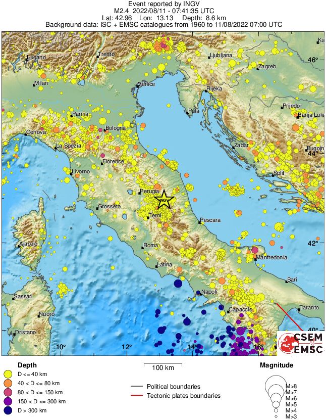 regional historical seismicity
