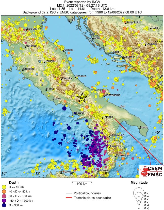 regional historical seismicity