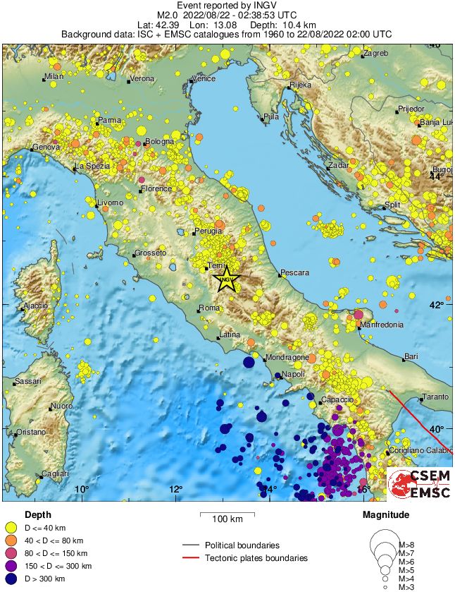 regional historical seismicity