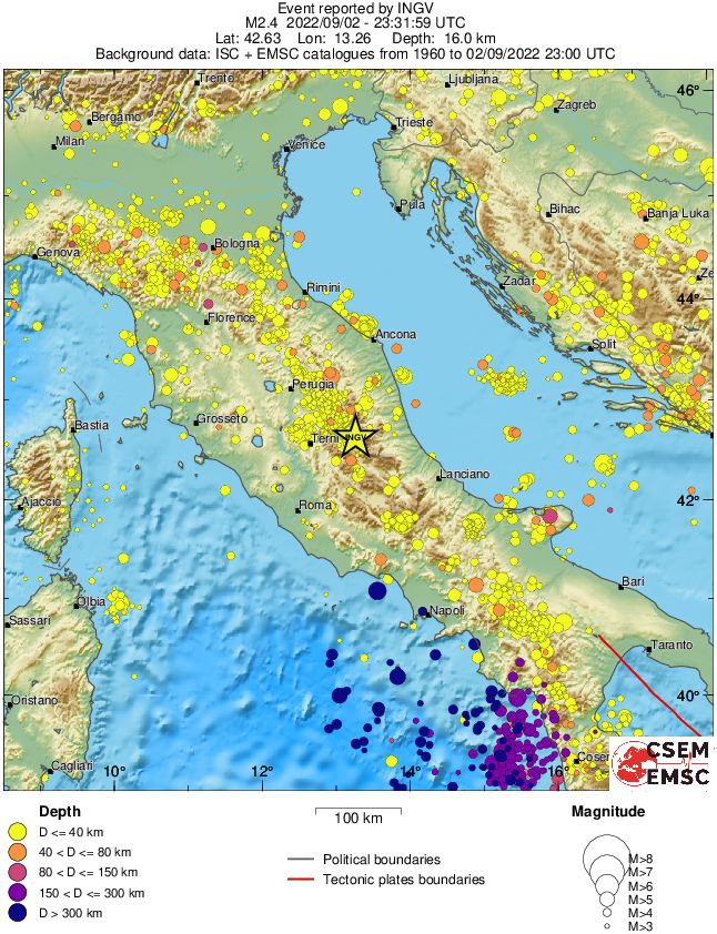 regional historical seismicity