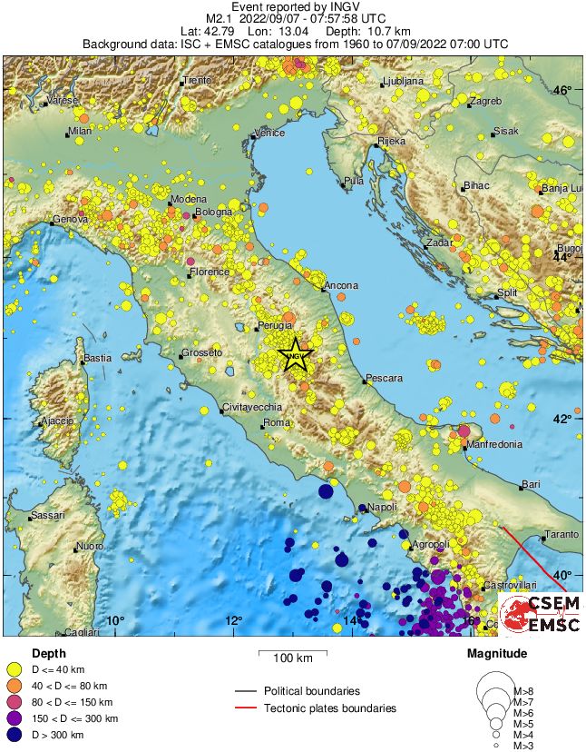 regional historical seismicity