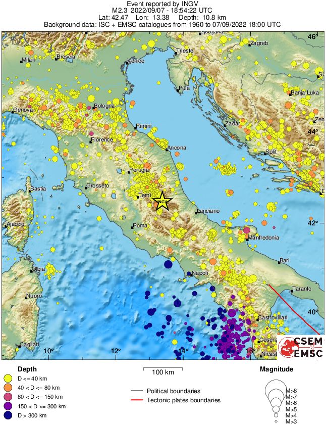 regional historical seismicity