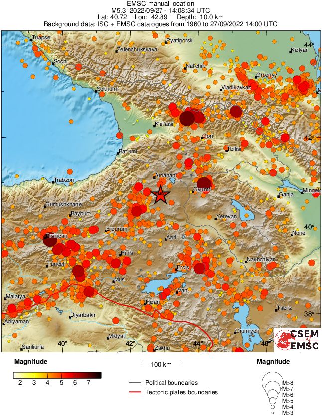 regional magnitude historical seismicity