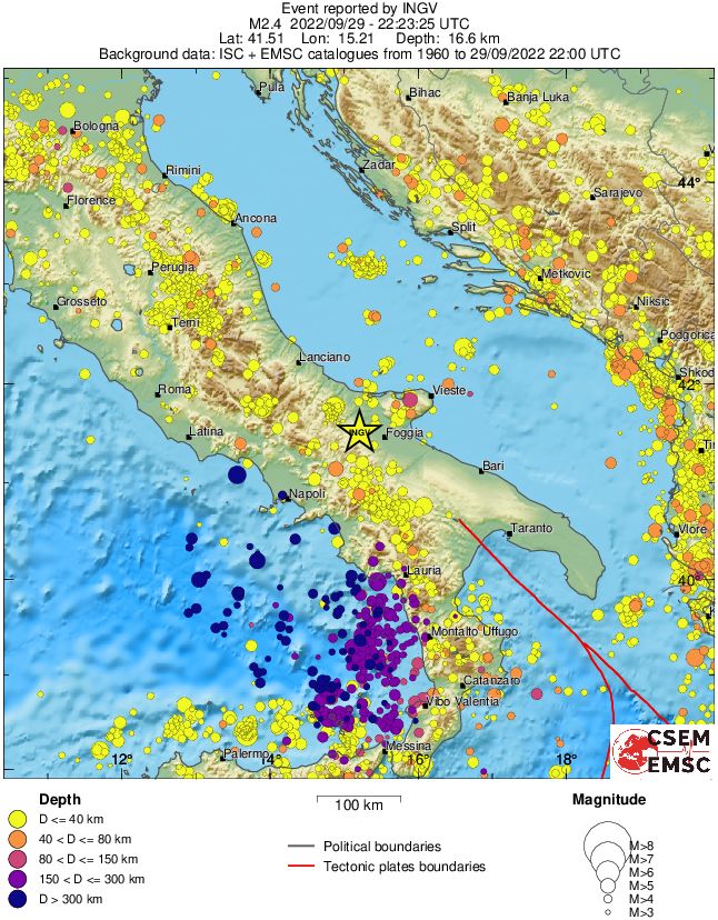 regional historical seismicity
