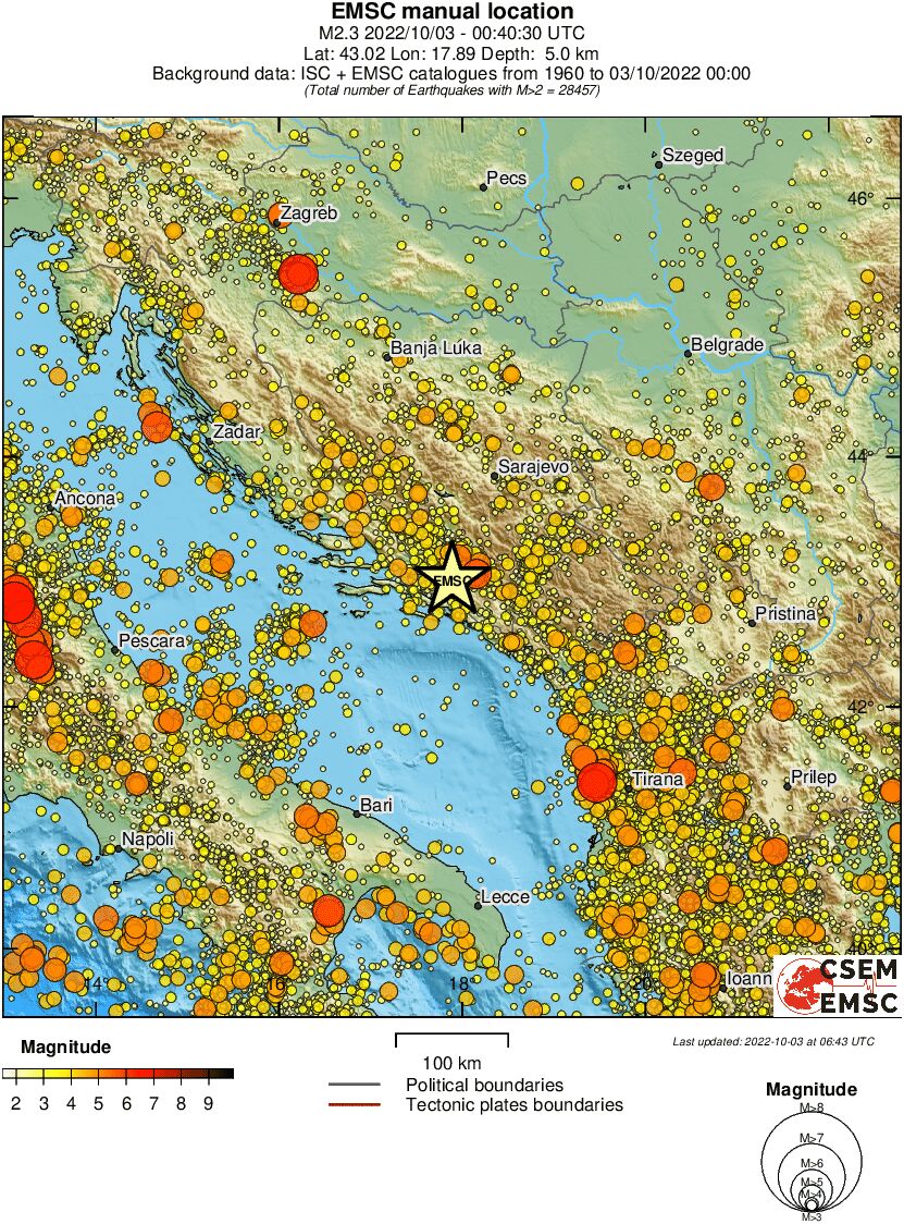 regional magnitude historical seismicity