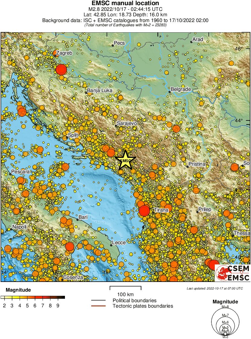 regional magnitude historical seismicity