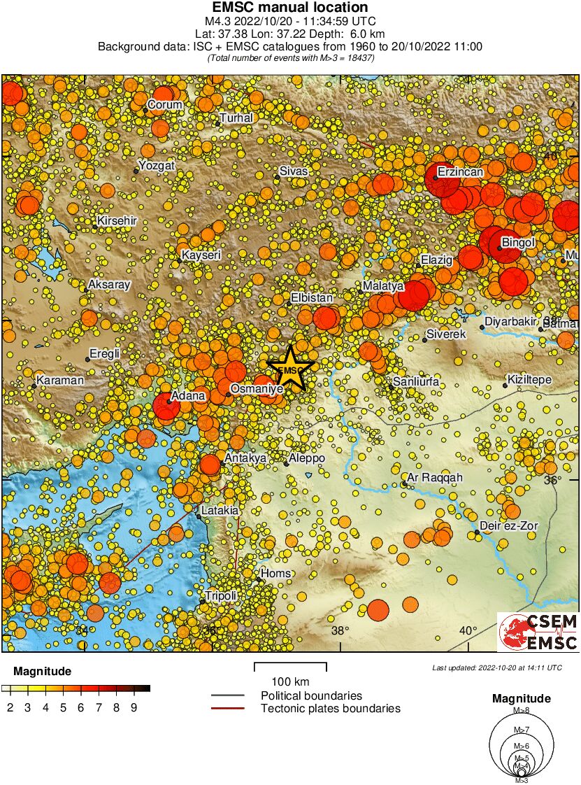 regional magnitude historical seismicity