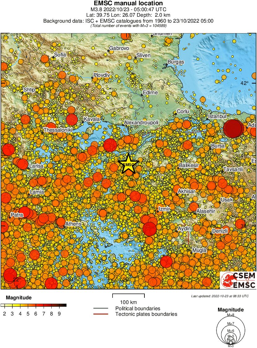 regional magnitude historical seismicity