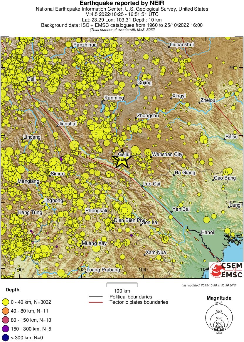 regional historical seismicity