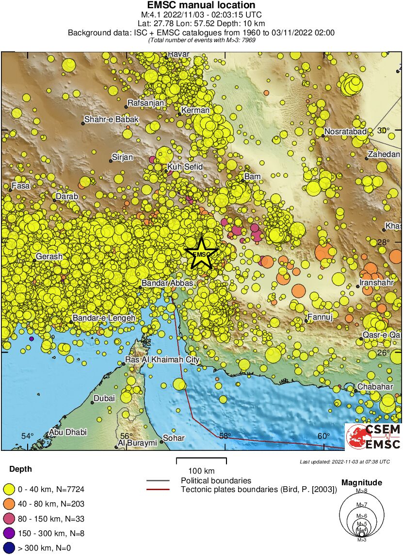 regional historical seismicity
