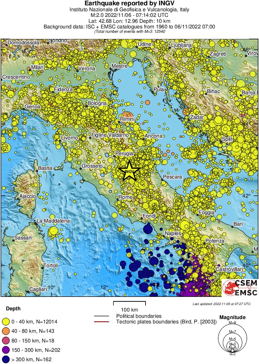 regional historical seismicity