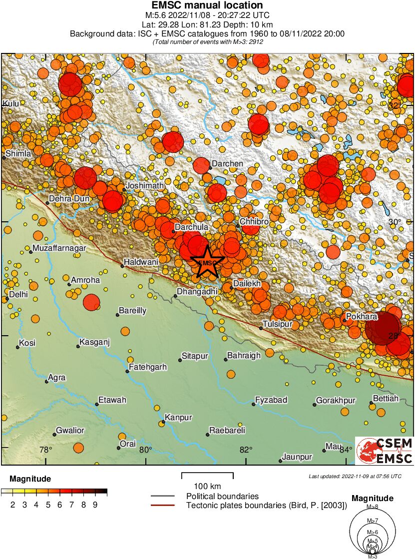 regional magnitude historical seismicity