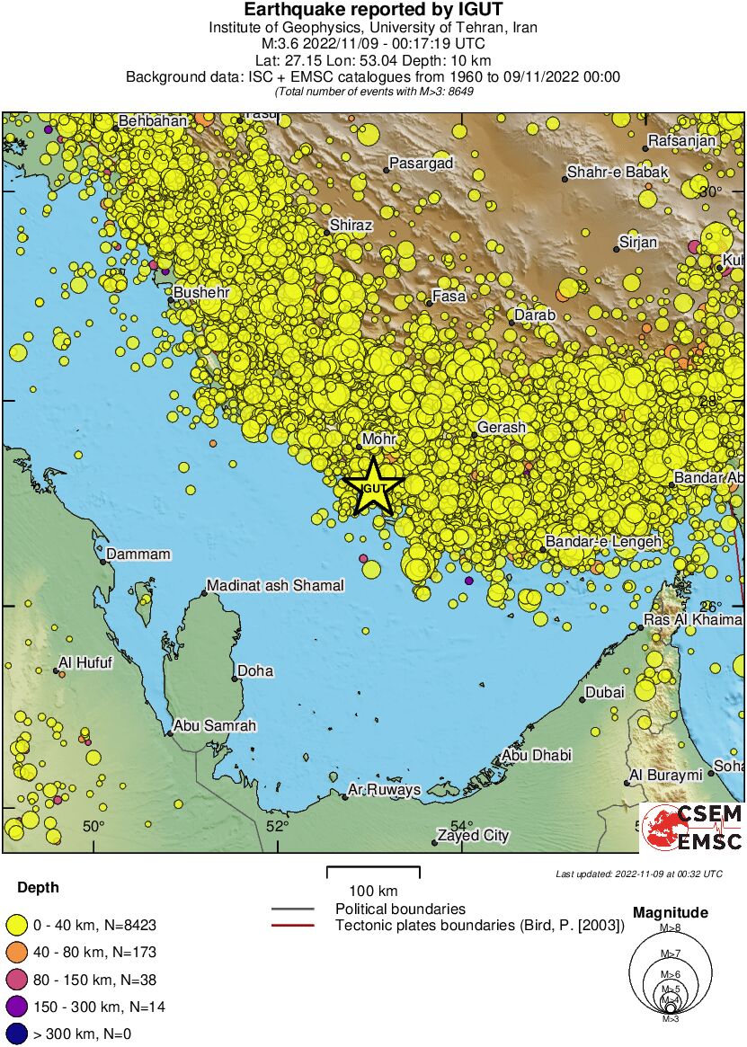regional historical seismicity