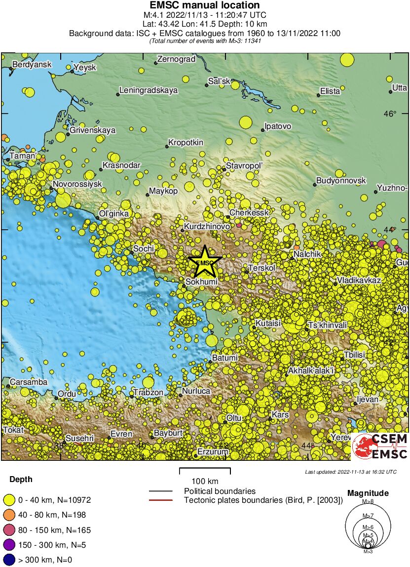 regional historical seismicity