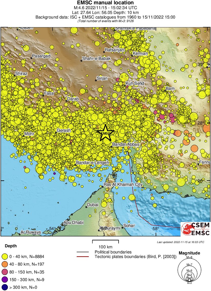 regional historical seismicity