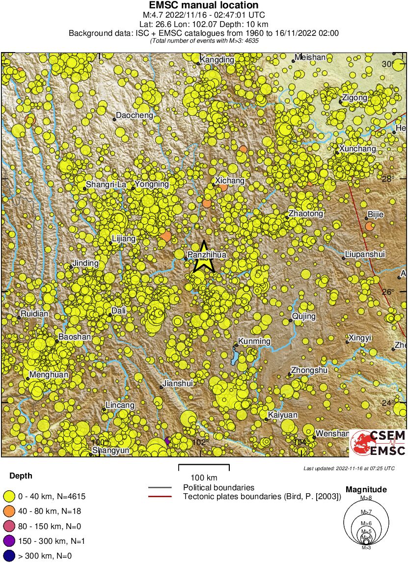 regional historical seismicity