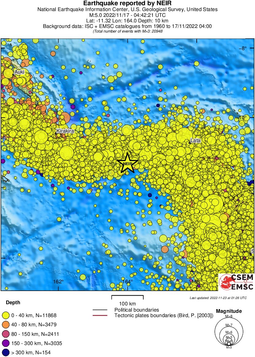 regional historical seismicity