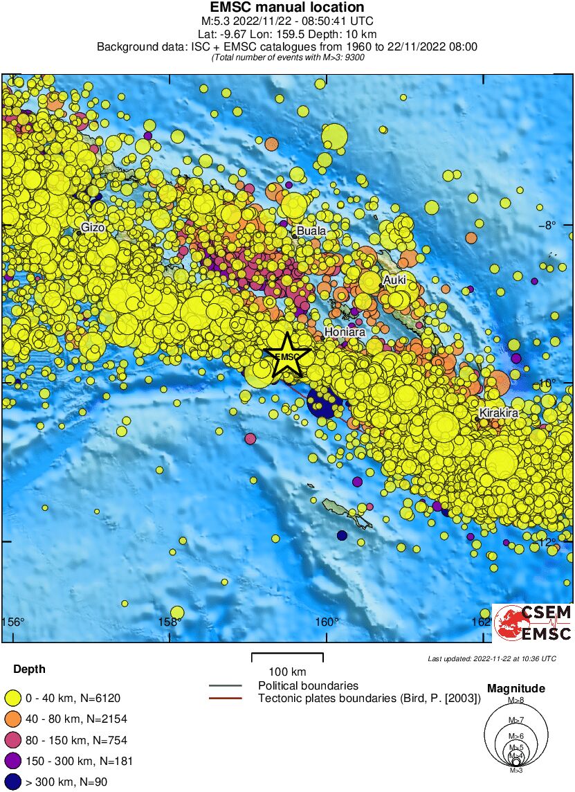 regional historical seismicity
