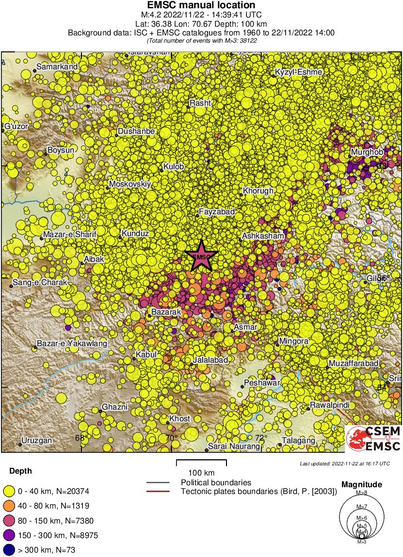 regional historical seismicity