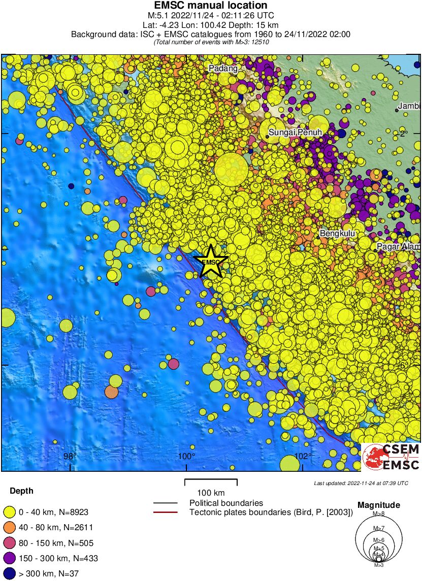 regional historical seismicity