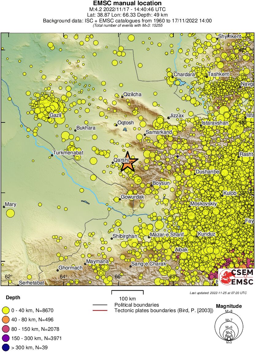 regional historical seismicity