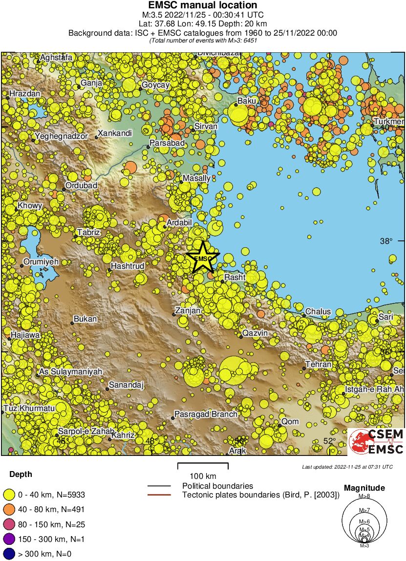 regional historical seismicity