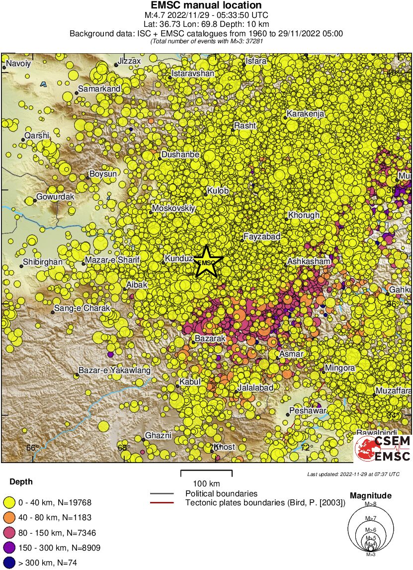 regional historical seismicity