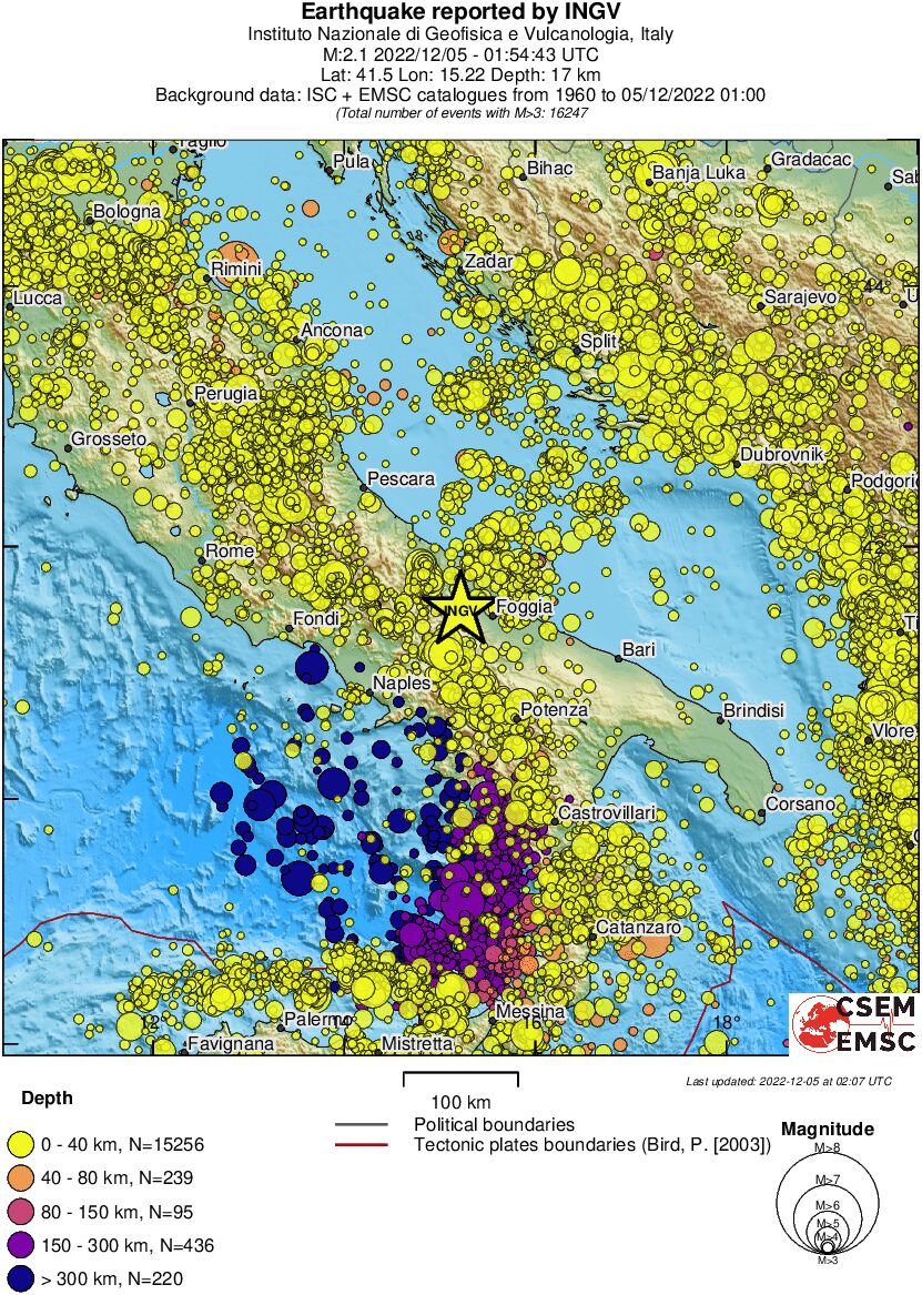 regional historical seismicity